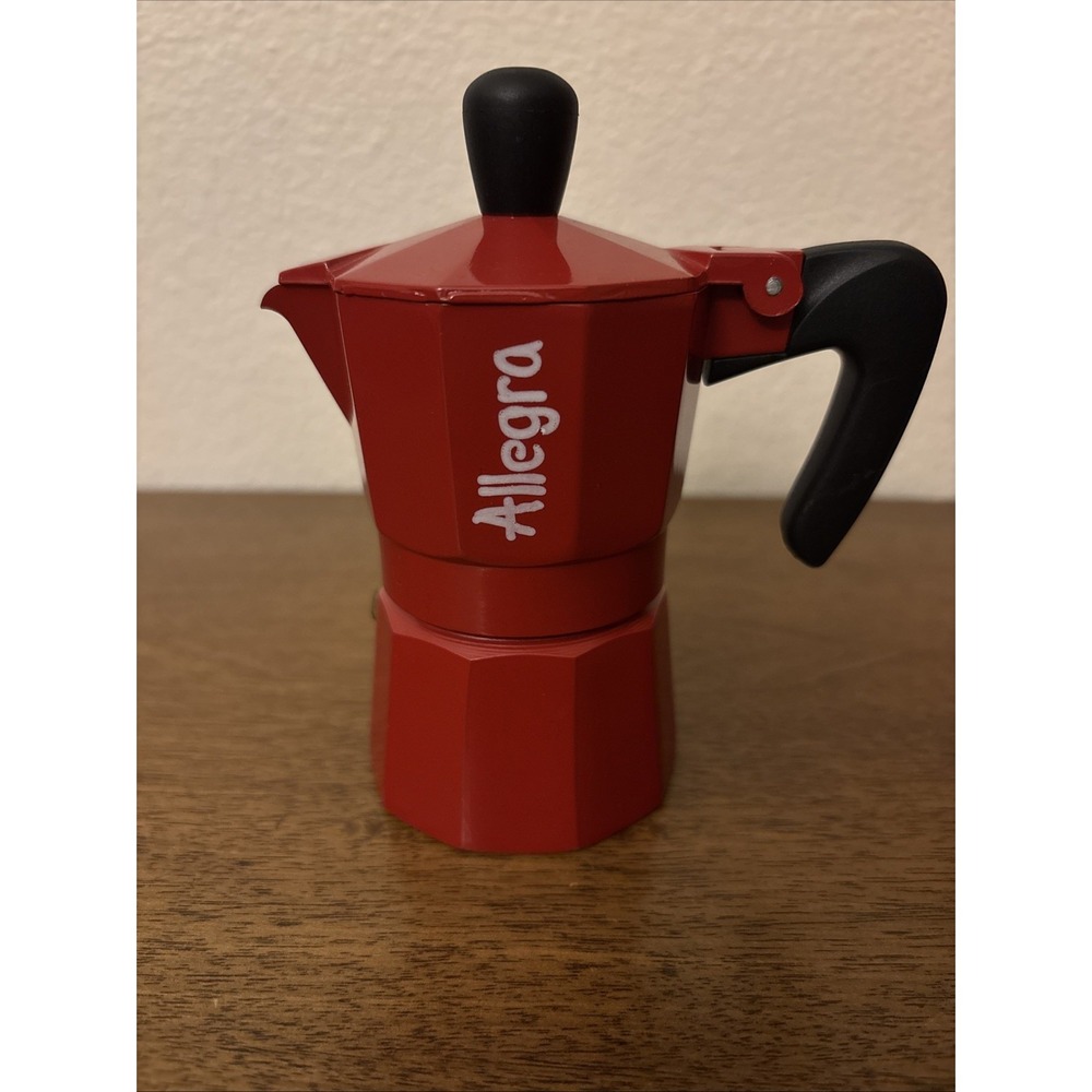 Aeternum Allegra Espresso Coffee Maker 1 Cup Red EUC